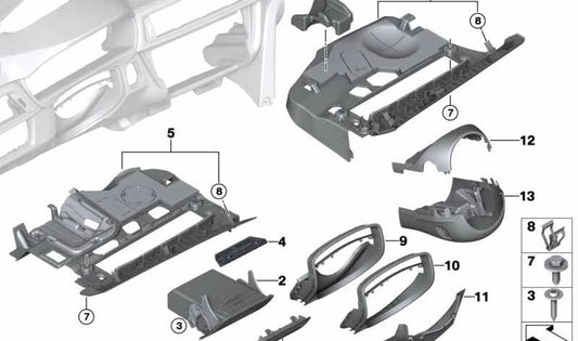 Vite a testa esagonale per BMW F20, F21, F22, F23, F87, F30, F31, F34, F35, F80, F32, F33, F36, F82, F83 (OEM 07119907338). BMW originale.