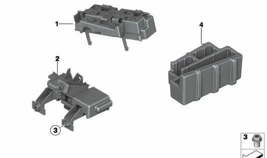 Soporte módulo de control airbag OEM 65779217234 para BMW {F25 (X3), F26 (X4)}. Original BMW.