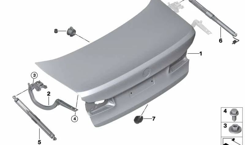 Accionamiento de husillo derecho para BMW Serie 5 G30N (OEM 51248737952). Original BMW