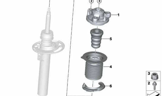 Cojinete de Apoyo Delantero para BMW X3 F97, F97N, X4 F98, F98N (OEM 31308067439). Original BMW