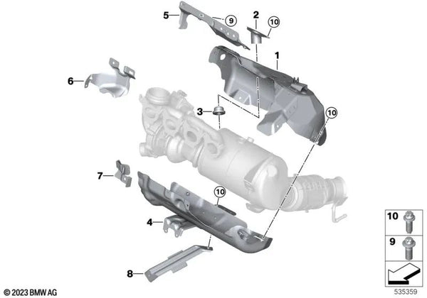 Tubo de guía de la sonda lambda para BMW Serie 1 F40, Serie 2 F44, U06, X1 U11, U12, X2 F39 (OEM 11655A1B179). Original BMW