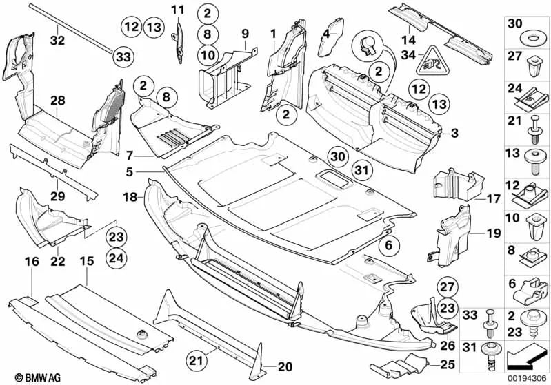 Guía de aire delantera derecha para BMW E60N, E61N (OEM 51747184518). Original BMW