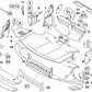 Pantalla del compartimiento del motor delantera para BMW Serie 5 E60, E61N (OEM 51758042975). Original BMW