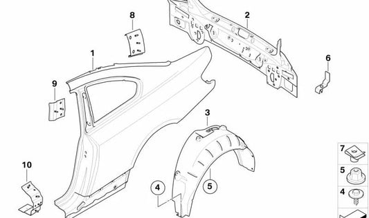 Bewehrungsplatte für BMW Series 3 E92, E92N (OEM 41217275574). Original BMW.