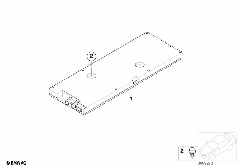 Diversity-Antennenverstärker für BMW E65, E66 (OEM 65209167127). Original BMW