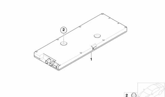 Amplificador de antena Diversity OEM 65209167135 para BMW E65, E66. Original BMW.