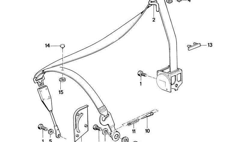 OM 72111924742 Rechte Sicherheitsgürtelschließung für BMW E30. Original BMW.