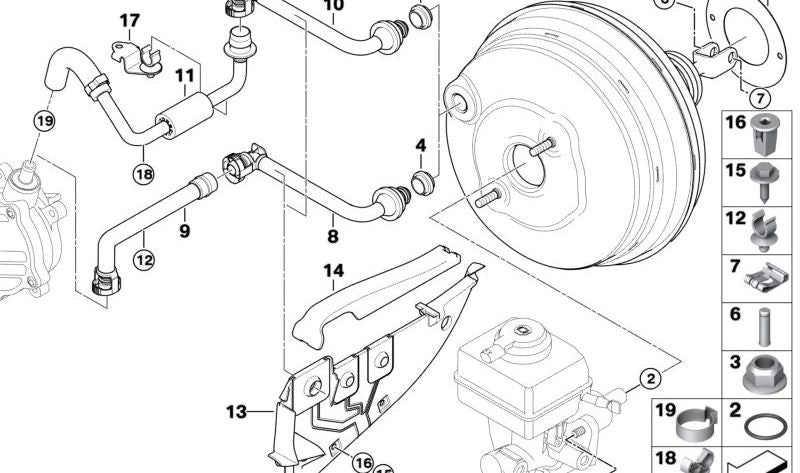 Suporte da válvula de escape do OEM 1167553769 para BMW F22, F23, F87, F30, F31, F34, F80, F32, F33, F36, F82, F83, F10, F11, F06, F12, F13, F01, F02, E7, E7, E7, E7, E7, E. BMW original.