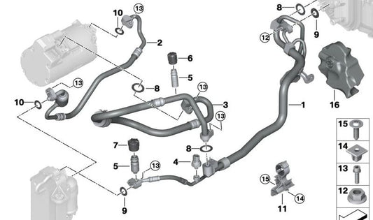 OEM -Klimaanlagen -Schaumisolator 64509890320 für BMW 5er (G30, G31, G38) und Serie 7 (G11, G12). Original BMW.