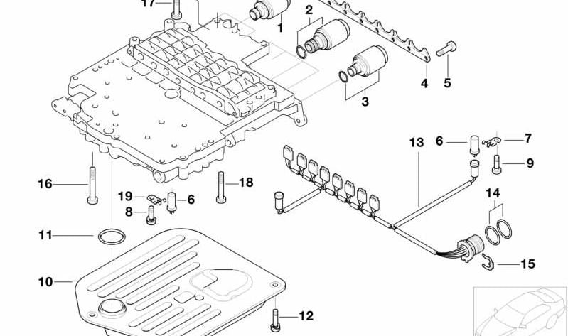 Soporte Sensor de Impulso para BMW Serie 5 E34, E39, Serie 7 E32, E38, Serie 8 E31, X5 E53 (OEM 24341421201). Original BMW