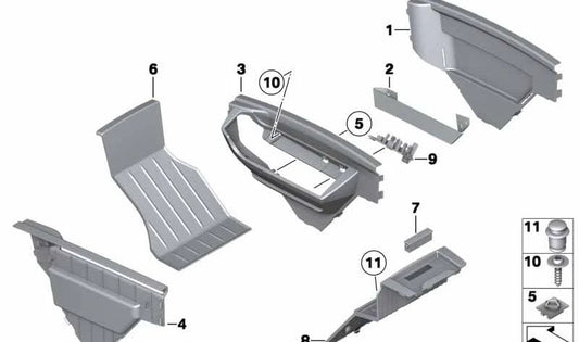 Alfombrilla delantera OEM 51169142149 para BMW F07 (Serie 5 GT). Original BMW.