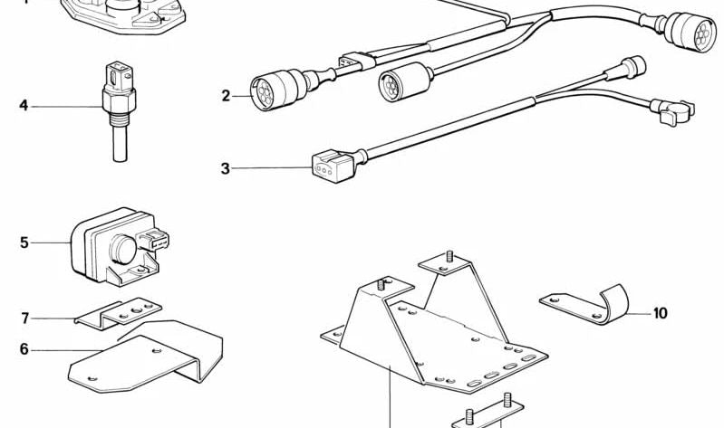 OEM 12141711449 Chicote elétrico para BMW E30, E28. BMW originais.