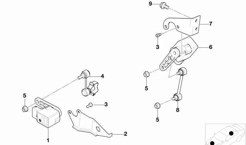 Parafuso OEM 37141182946 para BMW E38, E65, E66, E52. BMW original.