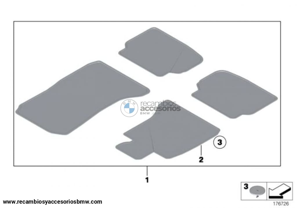 Alfombra Lado Conductor Anthrazit Para Bmw Serie 7 F01. Original Recambios