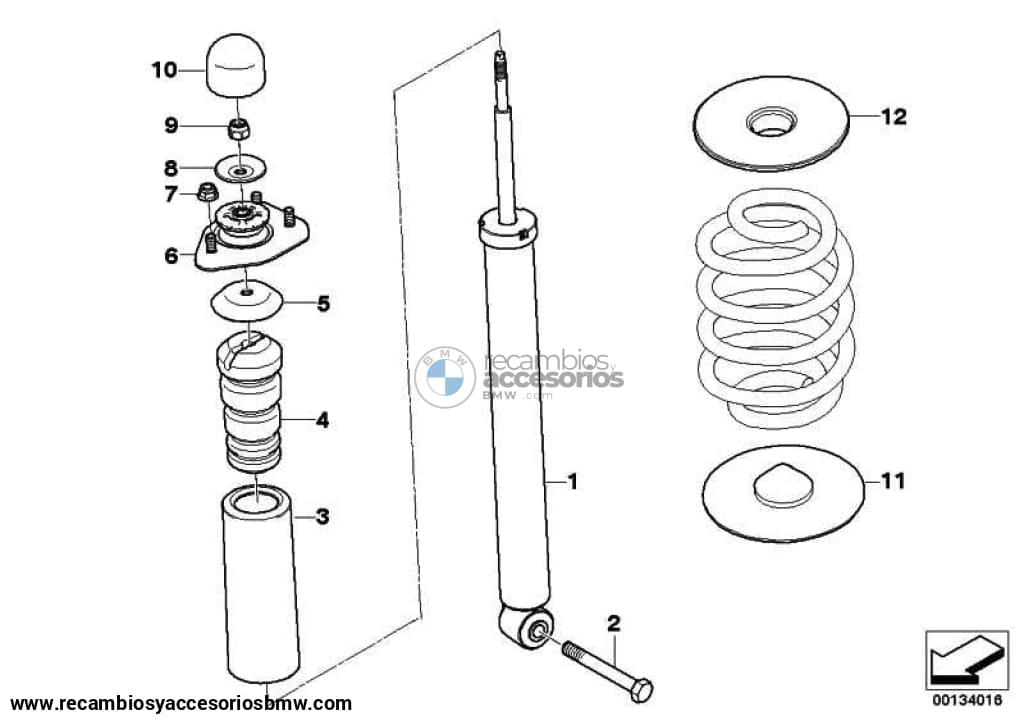 Amortiguador Trasero Para Bmw E83 . Original Recambios