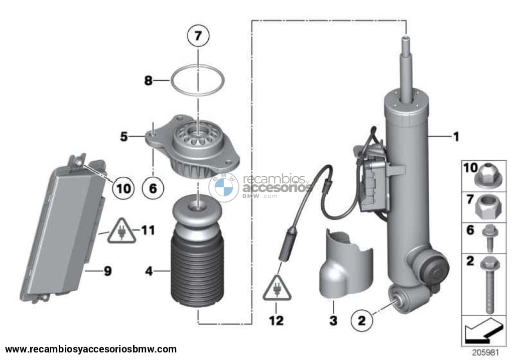 Amortiguador Trasero Para Bmw F07 Gt . Original Recambios