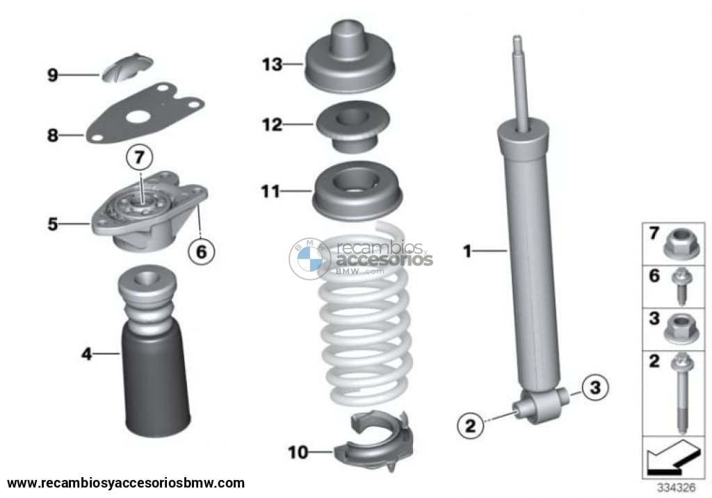 Amortiguador Trasero Para Bmw F30. Original Recambios