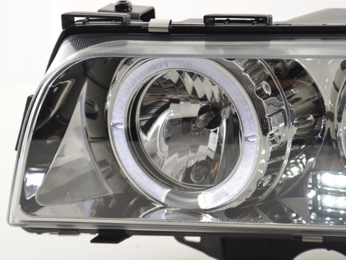 Faros delanteros delanteros BMW Serie 7 E38 95-98 cromados para volante a la derecha