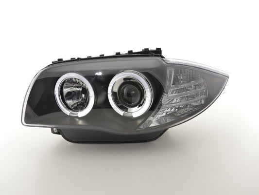 Front Headlights BMW 1 Series E87 / E81 04-11 Black