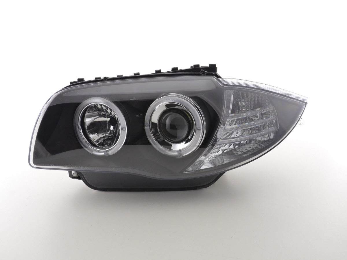 Front Headlights BMW 1 Series E87 / E81 04-11 Black