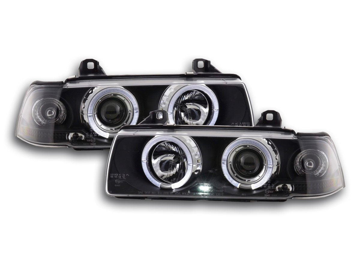 Juego De Faros Delanteros Bmw Serie 3 Limo Tipo E36 92-98 Negro Lights > Headlights