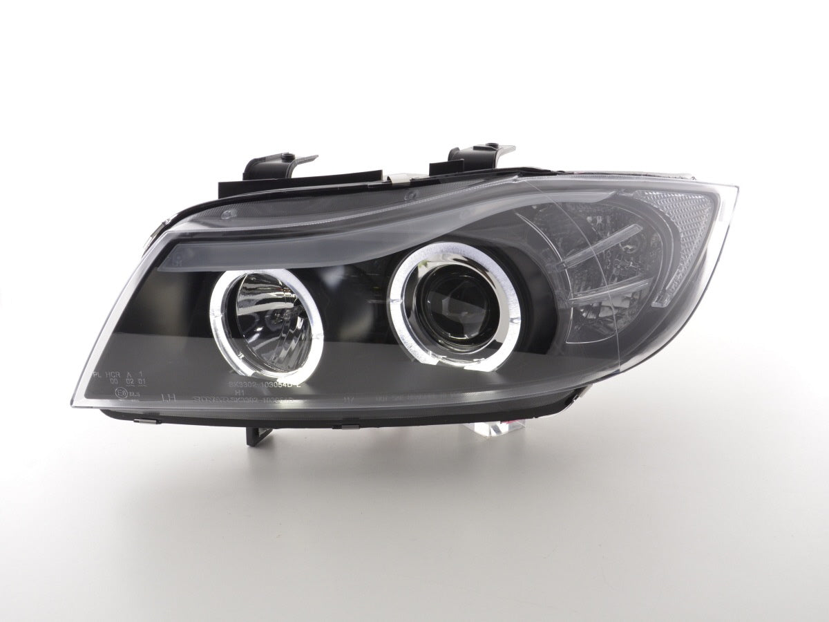 Front Headlights BMW 3 Series E90 / E91 05-08 Black