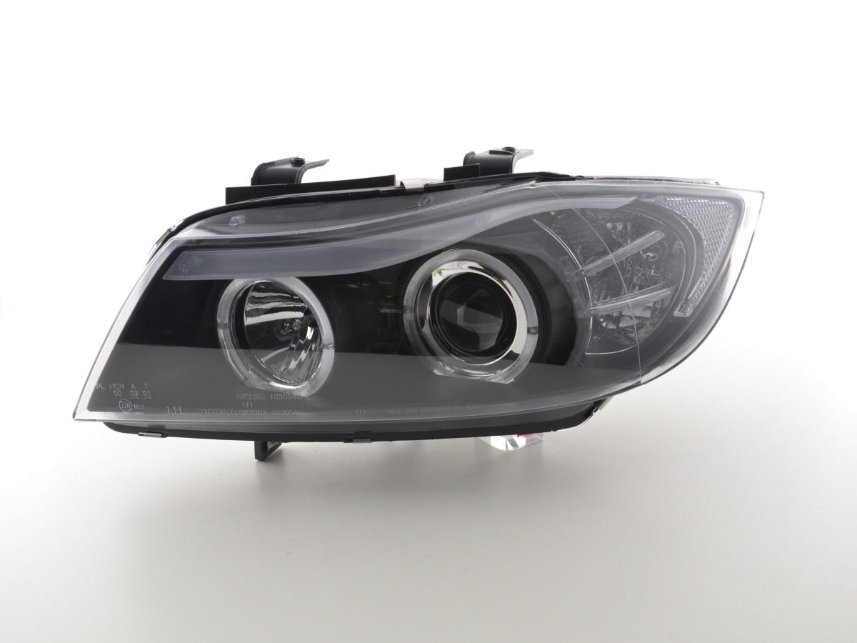 Front Headlights BMW 3 Series E90 / E91 05-08 Black