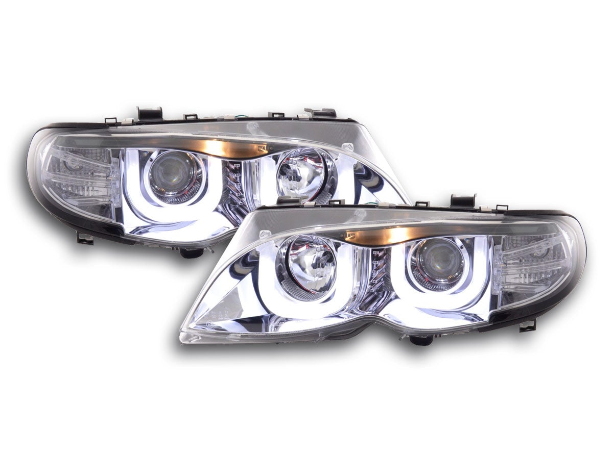 Faros Delanteros Angel Eyes Bmw 3Er E46 Limo / Touring 02-05 Cromado Lights > Headlights