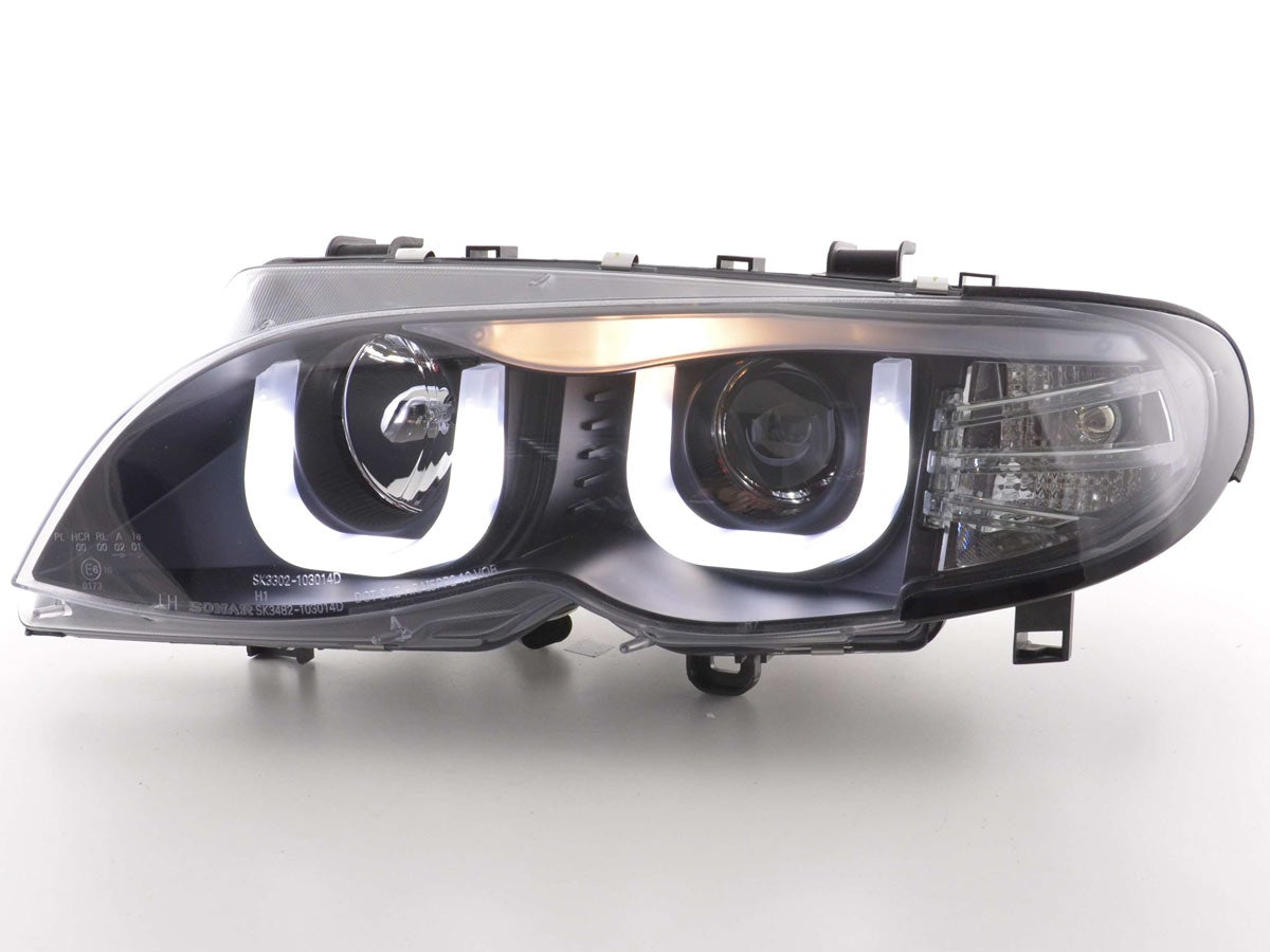 Faros De Ojo Ángel Bmw Serie 3 E46 Limo / Touring 02-05 Negro Lights > Headlights