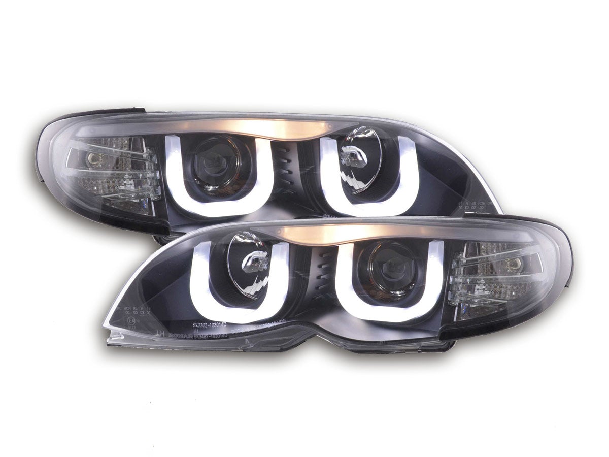 Faros De Ojo Ángel Bmw Serie 3 E46 Limo / Touring 02-05 Negro Lights > Headlights