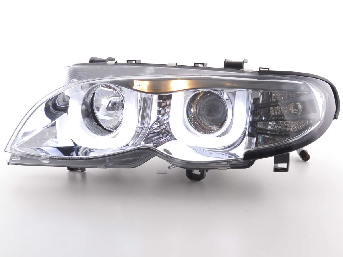 Angel Eyes Headlights BMW 3 Series E46 Sedan / Touring 02-05 Chrome