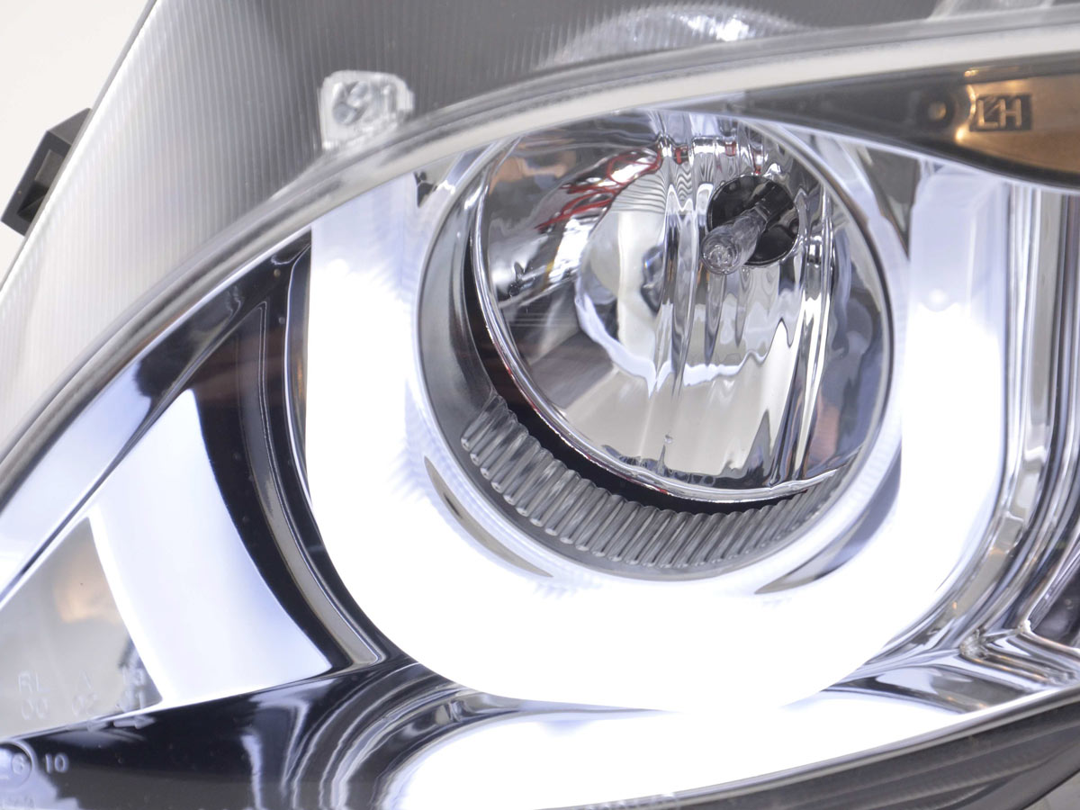 Angel Eyes Headlights BMW 3 Series E46 Sedan / Touring 02-05 Chrome