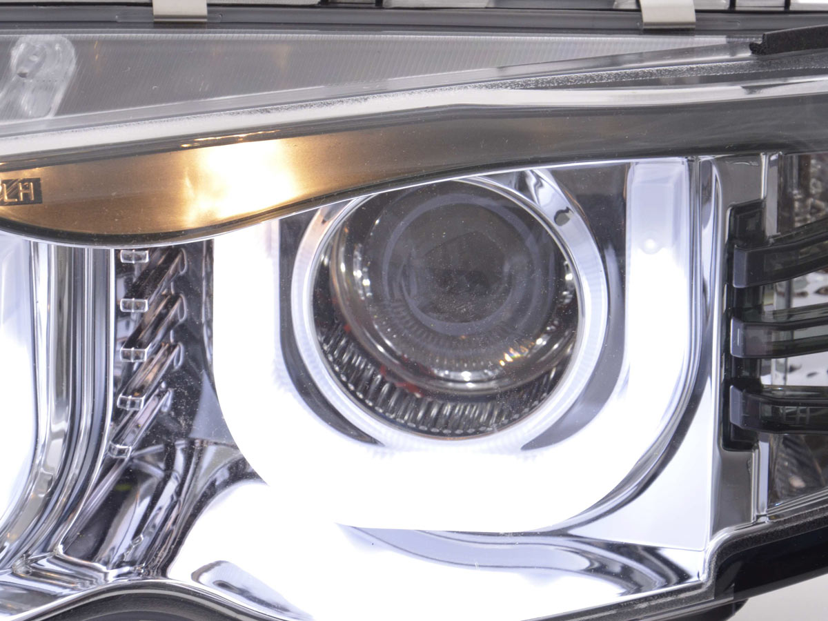 Angel Eyes Headlights BMW 3 Series E46 Sedan / Touring 02-05 Chrome