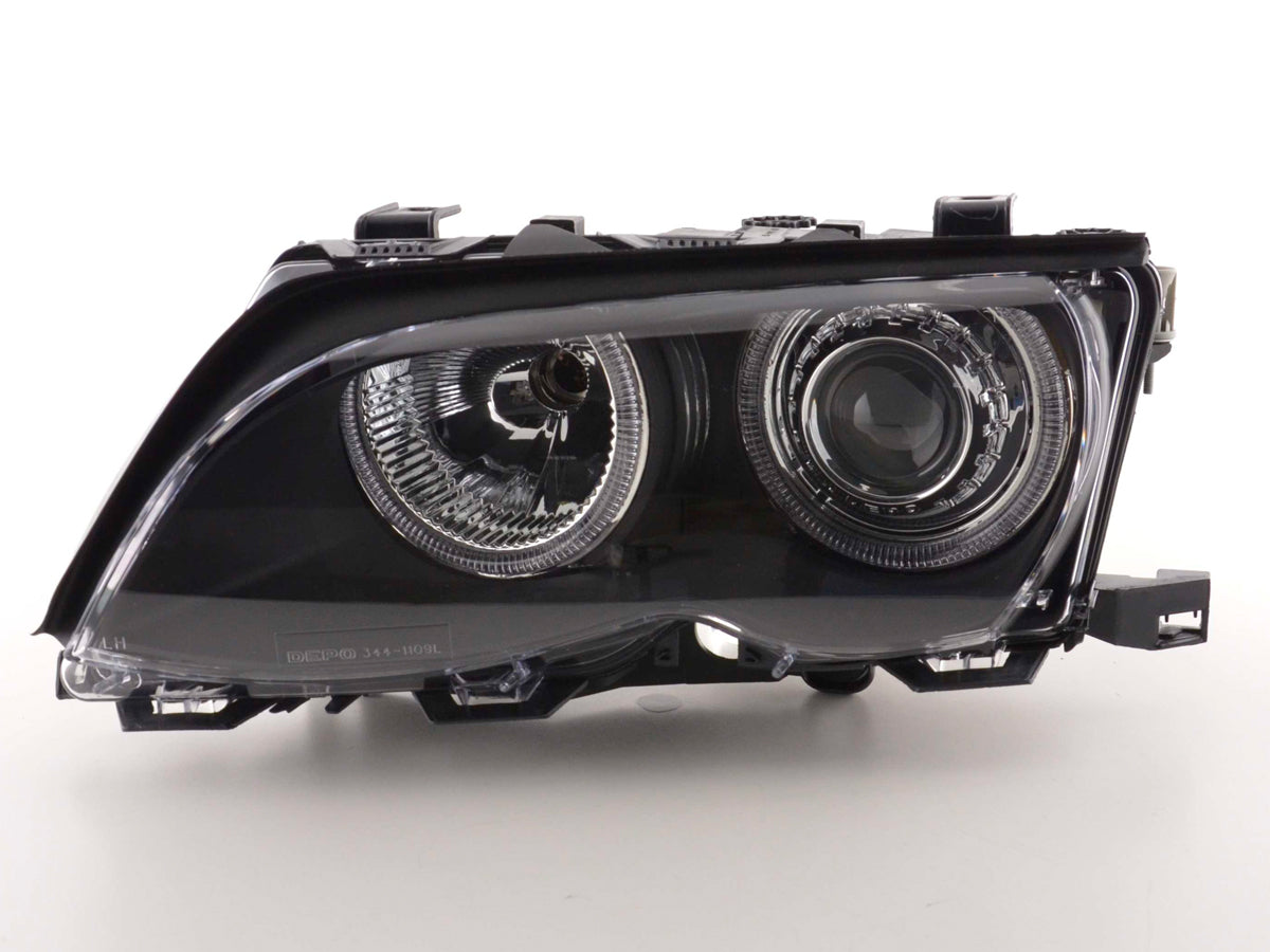 Faros de ojo de ángel BMW Serie 3 Berlina E46 01-03 negro