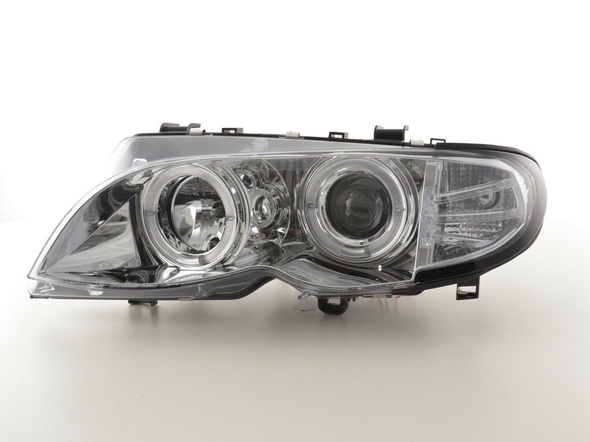 Juego De Faros Bmw 3-Series E46 Limo / Touring 02-05 Cromado Para Volante A La Derecha Lights >