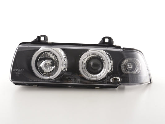 Angel Eyes CCFL BMW Headlights Front 3 E36 E36 Coupé / Cabrio 92-98 Black