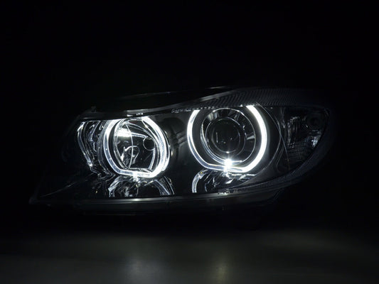 Faros Delanteros Con Ojos De Ángel Led Bmw Serie 3 E90 / E91 2005-2011 Negro Lights > Headlights