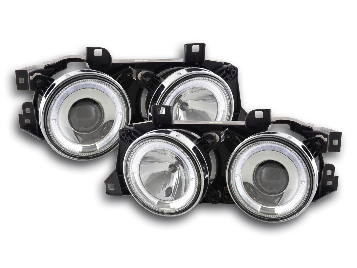 Juego De Faros Delanteros Bmw Serie 5 Tipo E34 88-94 Cromado Lights > Headlights