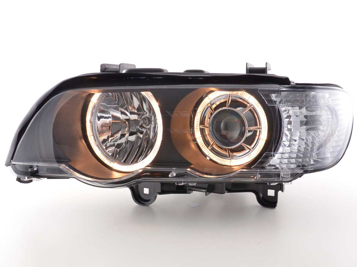 Faro Ojo De Angel Bmw X5 E53 00-03 Negro Lights > Headlights