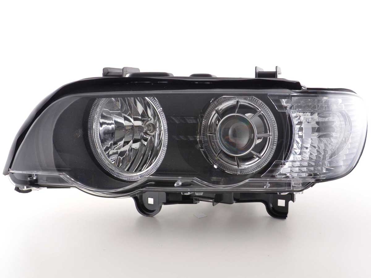 Faro Ojo De Angel Bmw X5 E53 00-03 Negro Lights > Headlights