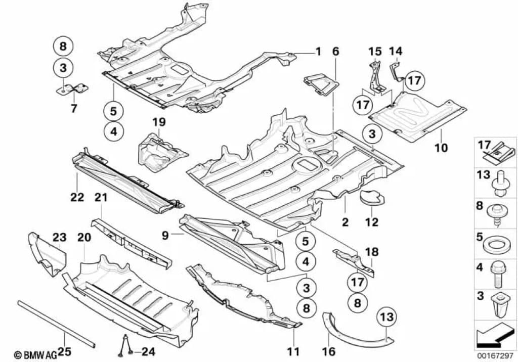 Apantallado Compartimiento Motor -M- Para Bmw E90. Original Recambios