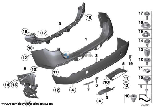 Argolla Tapa De Remolque Traseropara Bmw X1 E84 . Original Bmw. Recambios