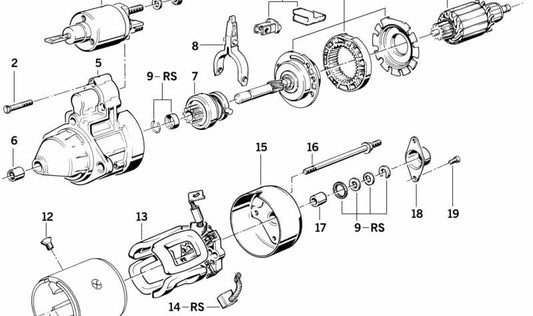 Interruptor Magnético para BMW Serie 7 E32, E38, Serie 8 E31 (OEM 12411720442). Original BMW