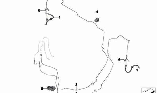 Conector de Tubería para BMW F91, F92, G14, G15 (OEM 34306893979). Original BMW