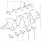 Casquillo de cojinete de cigüeñal amarillo OEM 11211743463 para BMW E36, E46, E34, E39, E60, E61, E38, E65, E66, E83, E53, Z3, E85. Original BMW.