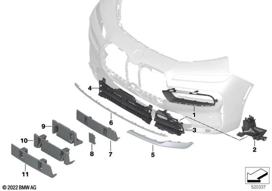 Central Air Intake Grille for BMW 7 Series G70 (OEM 51119464065). Original BMW