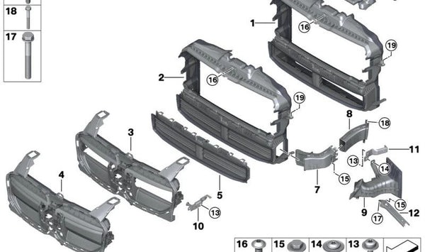 Conducción de aire freno delantero derecho para BMW U06 (OEM 51748737240). Original BMW.