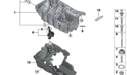 Cubierta Acústica para BMW Serie 1 F40, Serie 2 F44, F45N, F46N, X1 F48, F48N, X2 F39, MINI F54, F55, F56, F57, F60 (OEM 11148580084). Original BMW