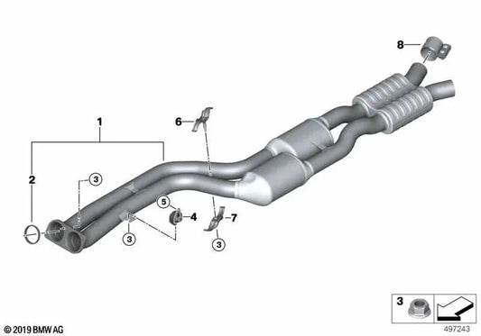 Obere Klemme für BMW X3 F97, F97N, X4 F98, F98N (OEM 18309882566). Original BMW