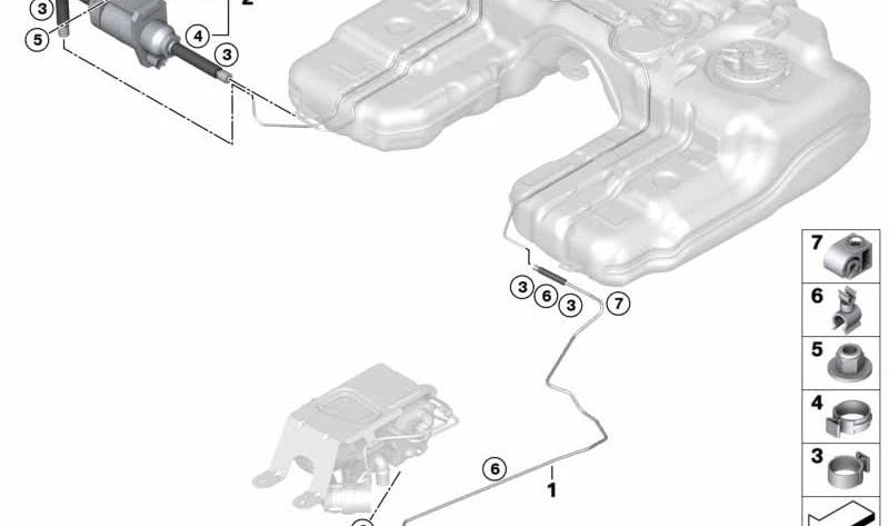 Bomba de combustible OEM 64129289013 para BMW F15, F85, F16, F86. Original BMW.